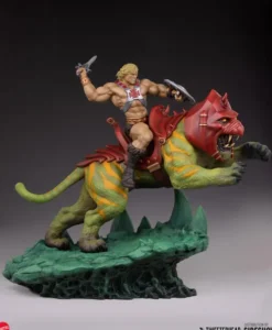 Masters of the Universe Estatua He-Man and Battle Cat Classic Deluxe 59 cm