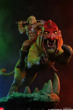 Masters of the Universe Estatua He-Man and Battle Cat Classic Deluxe 59 cm
