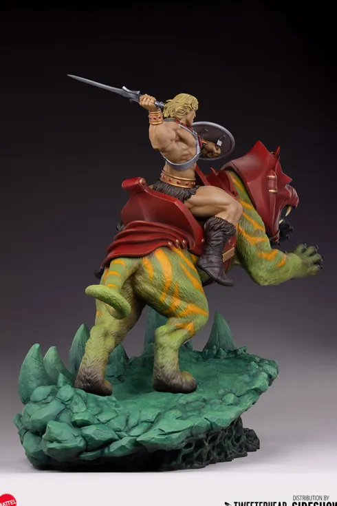 Masters of the Universe Estatua He-Man and Battle Cat Classic Deluxe 59 cm