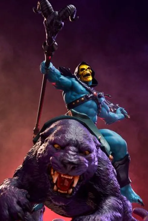 Masters of the Universe Estatua Skeletor & Panthor Classic Deluxe 62 cm