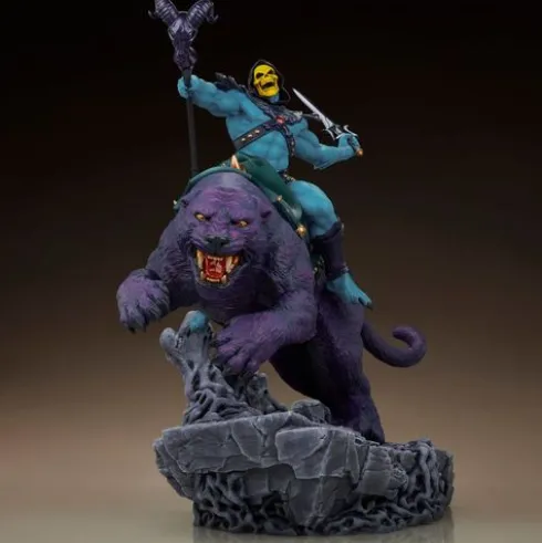 Masters of the Universe Estatua Skeletor & Panthor Classic Deluxe 62 cm