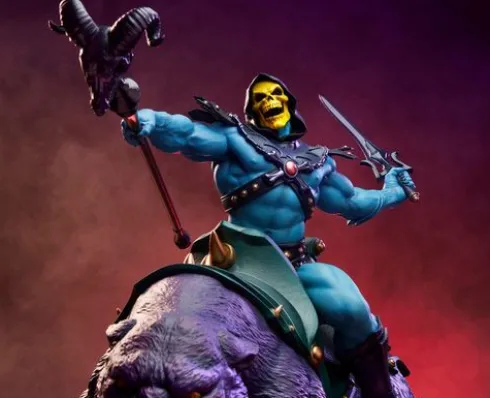 Masters of the Universe Estatua Skeletor & Panthor Classic Deluxe 62 cm