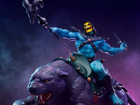 Masters of the Universe Estatua Skeletor & Panthor Classic Deluxe 62 cm