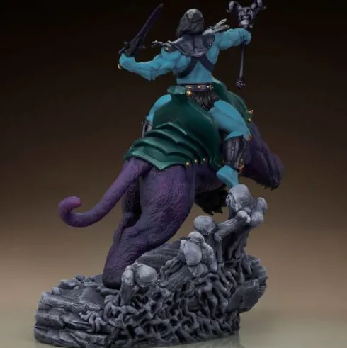 Masters of the Universe Estatua Skeletor & Panthor Classic Deluxe 62 cm