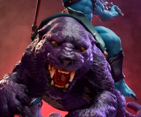 Masters of the Universe Estatua Skeletor & Panthor Classic Deluxe 62 cm