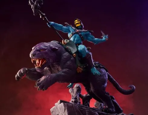 Masters of the Universe Estatua Skeletor & Panthor Classic Deluxe 62 cm