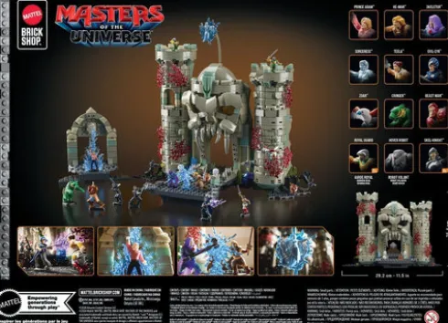 Masters of the Universe Mattel Brick Shop Set de Construcción Castle Grayskull