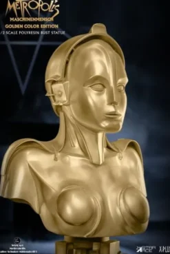 Metropolis Busto 1/2 Maria Maschinenmensch Metallic Gold Color Edition 50 cm