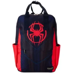 Mochila nylon Traje Miles Morales Spider-Verse Marvel Loungefly 43cm