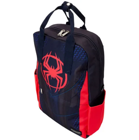 Mochila nylon Traje Miles Morales Spider-Verse Marvel Loungefly 43cm