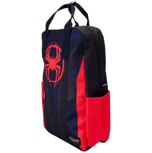 Mochila nylon Traje Miles Morales Spider-Verse Marvel Loungefly 43cm