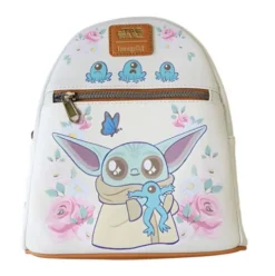 Mochila Star Wars Lucas Grogu With Frogs Brown Trim Loungefly 26cm