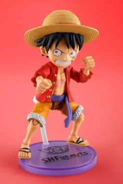 One Piece Figura World Collactable Figures x S.H. Figuarts Monkey D. Luffy 8 cm
