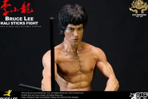Operación Dragón My Favourite Movie Estatua 1/6 Bruce Lee Kali Sticks Fight Deluxe Basement Version 30 cm
