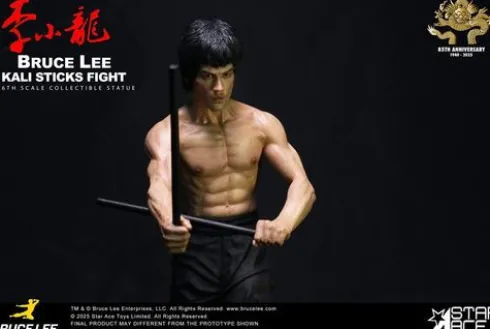 Operación Dragón My Favourite Movie Estatua 1/6 Bruce Lee Kali Sticks Fight Deluxe Basement Version 30 cm