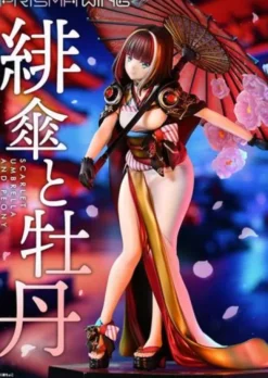 Original Illustration by Fuzichoco Estatua PVC 1/7 Prisma Wing Scarlet Umbrella And Peony 28 cm