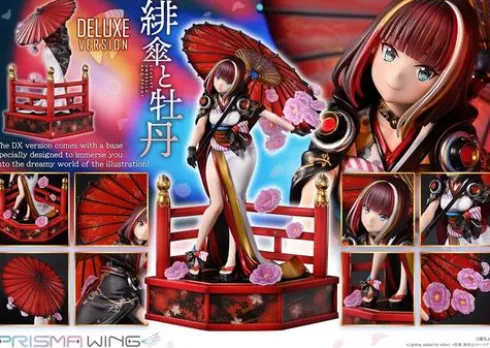 Original Illustration by Fuzichoco Estatua PVC 1/7 Prisma Wing Scarlet Umbrella And Peony Deluxe Version 32 cm
