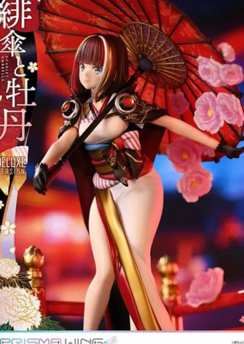 Original Illustration by Fuzichoco Estatua PVC 1/7 Prisma Wing Scarlet Umbrella And Peony Deluxe Version 32 cm