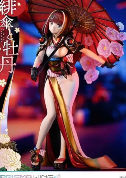 Original Illustration by Fuzichoco Estatua PVC 1/7 Prisma Wing Scarlet Umbrella And Peony Deluxe Version 32 cm