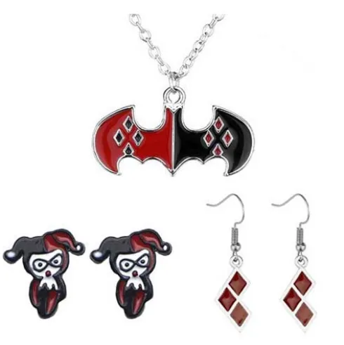 Pack Collar y Pendientes Harley Quinn DC Comics