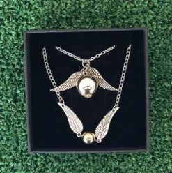 Pack Collar y Pulsera Snitch Harry Potter Plateada