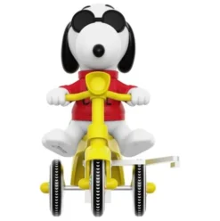 Peanuts Figura Super Cycles Joe Cool (Red with Yellow Trike) 13 cm
