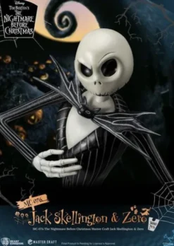 Pesadilla antes de Navidad Estatua Master Craft Jack Skellington & Zero 39 cm