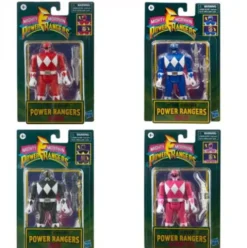 Power Rangers Figuras Retro Collection Pack 4