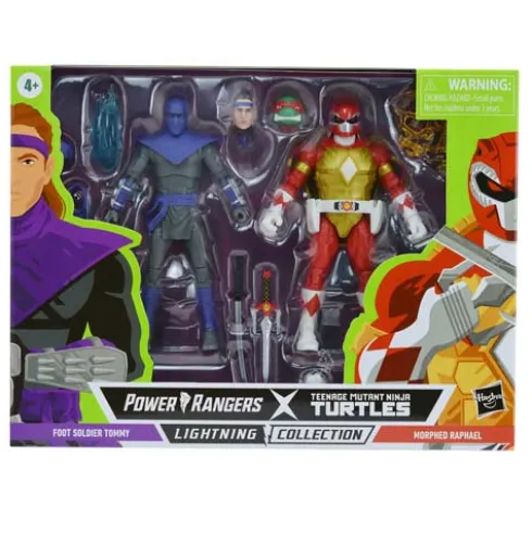 Power Rangers X Teenage Mutant Ninja Turtles Lightning Collection Morphed Raphael and Foot Soldier Tommy
