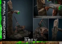 Predator: Prey Figura Movie Masterpiece 1/6 Feral Predator (Battle Damaged Version) 37 cm