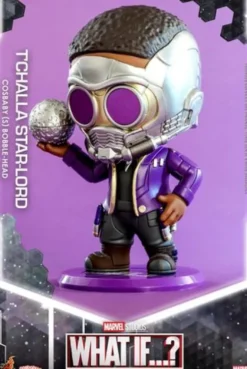 ¿Qué pasaría si…? Minifigura Cosbaby (S) T’Challa Star-Lord 10 cm