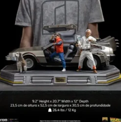 Regreso al Futuro Estatua 1/10 Art Scale DeLorean Full Set 23 cm