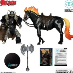 Spawn Figura Bloodaxe con caballo (Spawn: The Dark Ages) (McFarlane Toys 30th Anniversary) (Gold Label) 18 cm