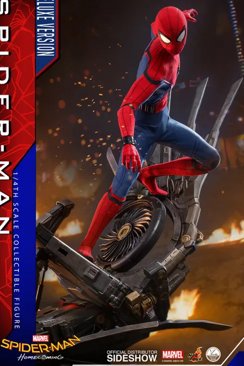 Spider-Man: Homecoming Figura Quarter Scale Series 1/4 Spider-Man Deluxe Version Hot Toys 44 cm
