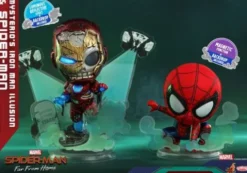 Spider-Man: lejos de casa Minifiguras Cosbaby (S) Mysterio’s Iron Man Illusion & Spider-Man 10 cm