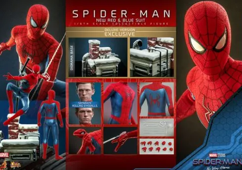 Spider-Man: No Way Home Figura Movie Masterpiece 1/6 Spider-Man (New Red and Blue Suit) (Deluxe Version) 28 cm