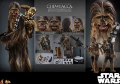 Star Wars: El Imperio Contraataca Figura Movie Masterpiece 1/6 Chewbacca con C-3PO desmontado