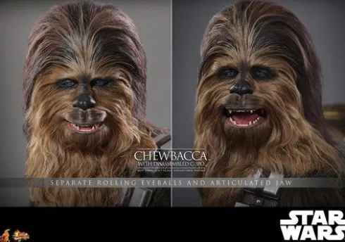 Star Wars: El Imperio Contraataca Figura Movie Masterpiece 1/6 Chewbacca con C-3PO desmontado