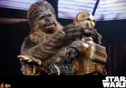 Star Wars: El Imperio Contraataca Figura Movie Masterpiece 1/6 Chewbacca con C-3PO desmontado