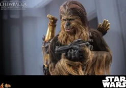 Star Wars: El Imperio Contraataca Figura Movie Masterpiece 1/6 Chewbacca con C-3PO desmontado