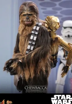 Star Wars: El Imperio Contraataca Figura Movie Masterpiece 1/6 Chewbacca con C-3PO desmontado
