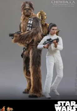 Star Wars: El Imperio Contraataca Figura Movie Masterpiece 1/6 Chewbacca con C-3PO desmontado