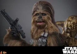 Star Wars: El Imperio Contraataca Figura Movie Masterpiece 1/6 Chewbacca con C-3PO desmontado