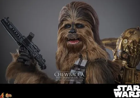 Star Wars: El Imperio Contraataca Figura Movie Masterpiece 1/6 Chewbacca con C-3PO desmontado