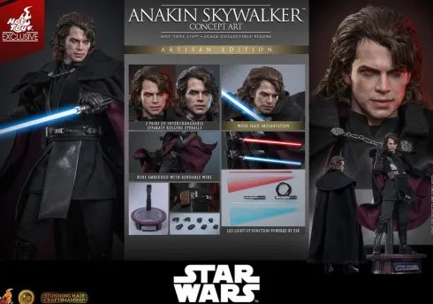 Star Wars Episodio III: La Venganza de los Sith Movie Masterpiece Figura 1/6 Anakin Skywalker (Concept Art Version) (Artisan Edition) Hot Toys Exclusive 31 cm
