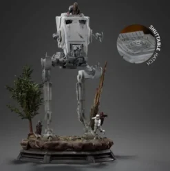 Star Wars Estatua 1/20 Demi Art Scale AT-ST and Chewbacca 53 cm