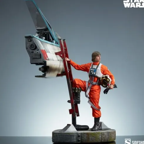 Star Wars Estatua Premium Format Sideshow Luke Skywalker & X-Wing: Red Five
