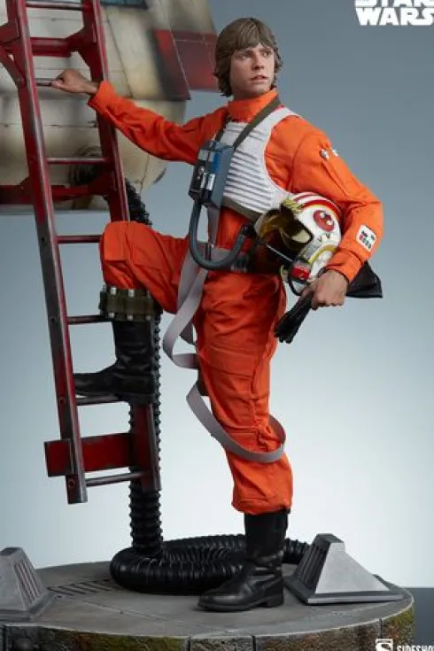 Star Wars Estatua Premium Format Sideshow Luke Skywalker & X-Wing: Red Five