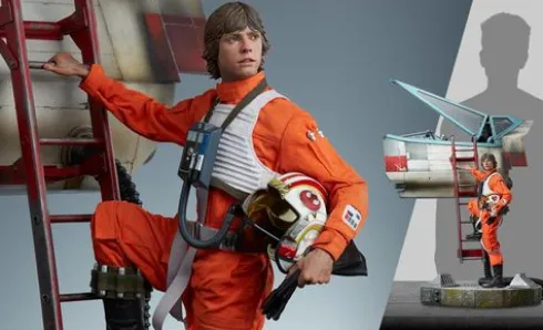Star Wars Estatua Premium Format Sideshow Luke Skywalker & X-Wing: Red Five
