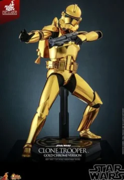 Star Wars Figura 1/6 Clone Trooper (Gold Chrome Version) Exclusive 30 cm